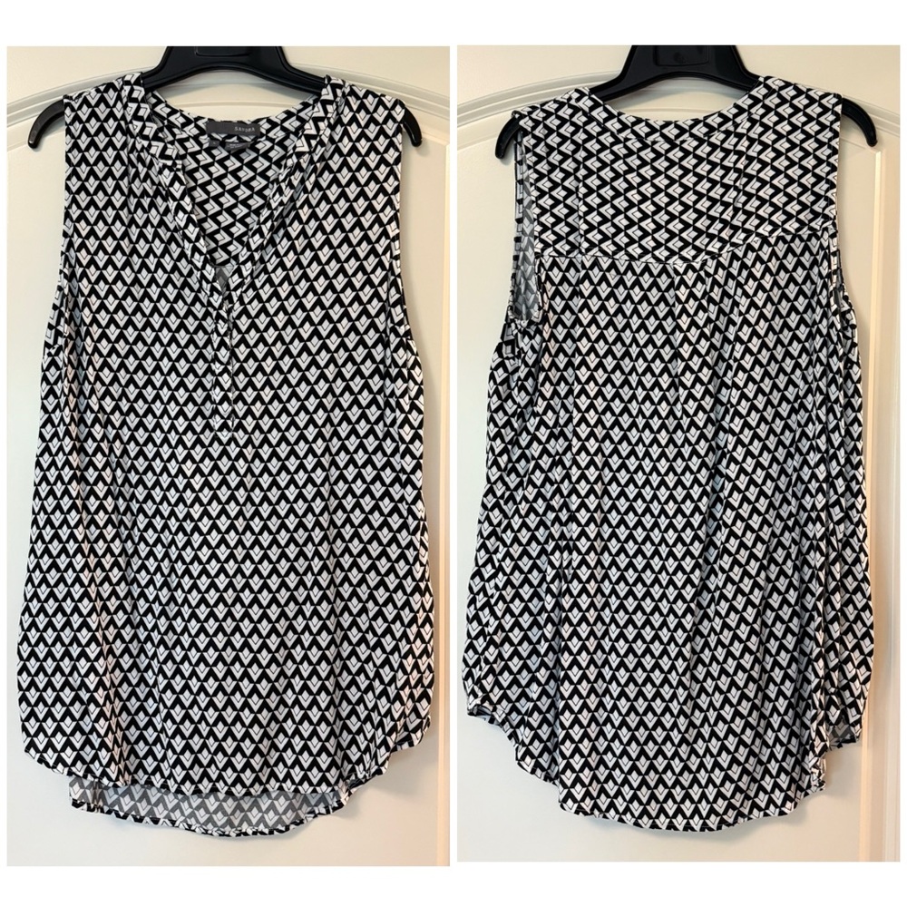 Sandra Shirt Blouse Women's Large Sleeveles Black
